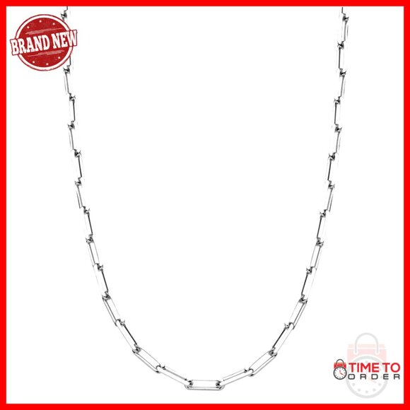 Other - 925 Sterling Silver 18K Gold Plated Paperclip Chain Necklace 16 Inches